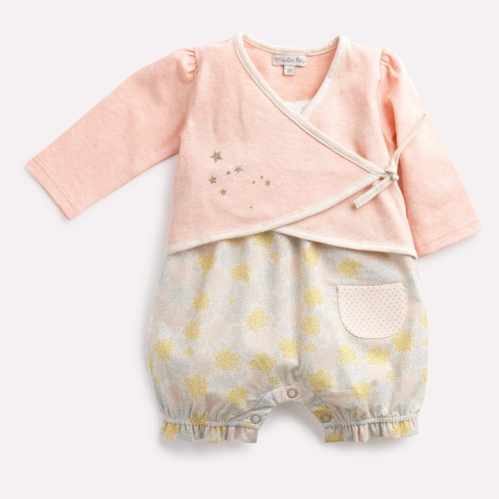 Flowery All-in-one Jumpsuit By Moulin Roty